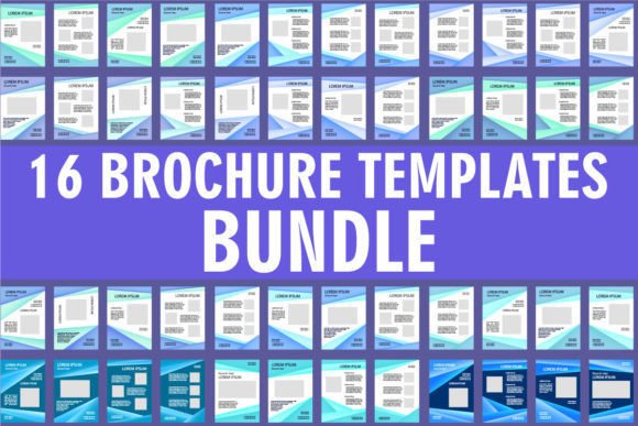 Creative Geometric Blank Brochure Set: A Designer’s Toolkit