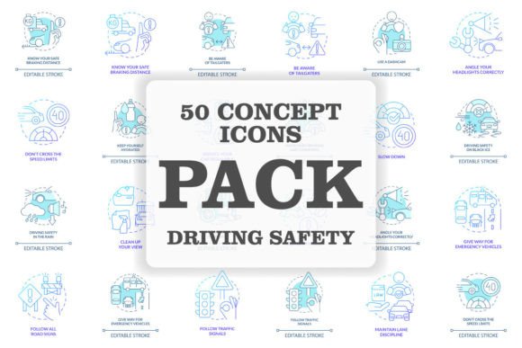 Driving Safety SVG Concept Icons: A Toolkit for Clearer Visual Messaging