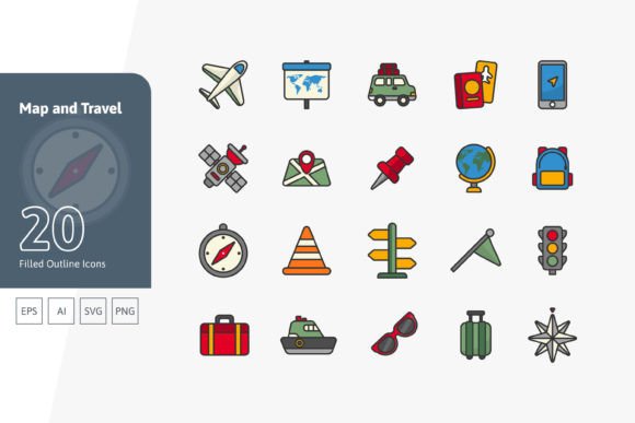 Map and Travel Icons: A Simple Tool for Modern Projects