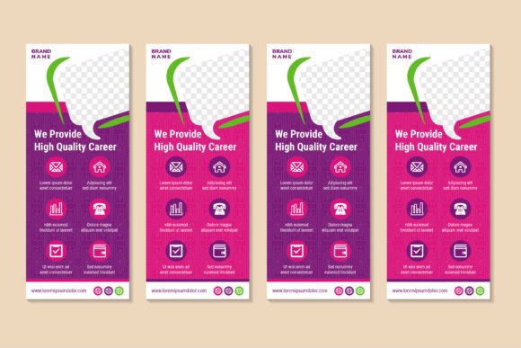 Master Professional Presentation with the Quality Career Vertical Banner Design Template