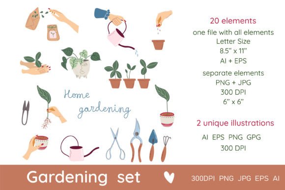 The Home Gardening Set of Elements: A Complete Toolkit for Visual Storytelling