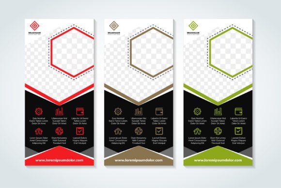 The Vertical Banner Hexagon: A Modern Template for Creative Branding
